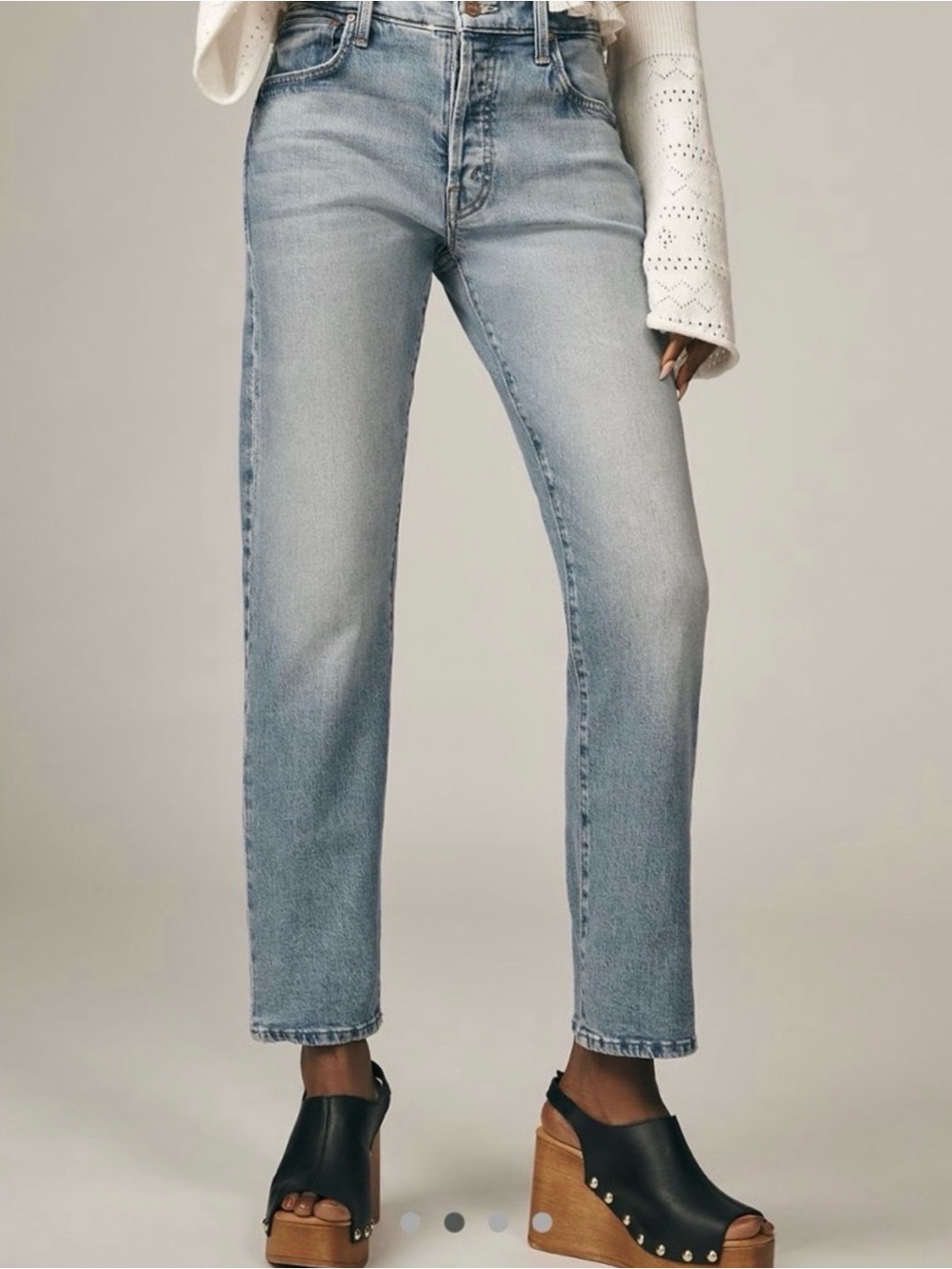 MOTHER Mid-Rise Hiker Hover Straight Leg Jeans from Anthropologie